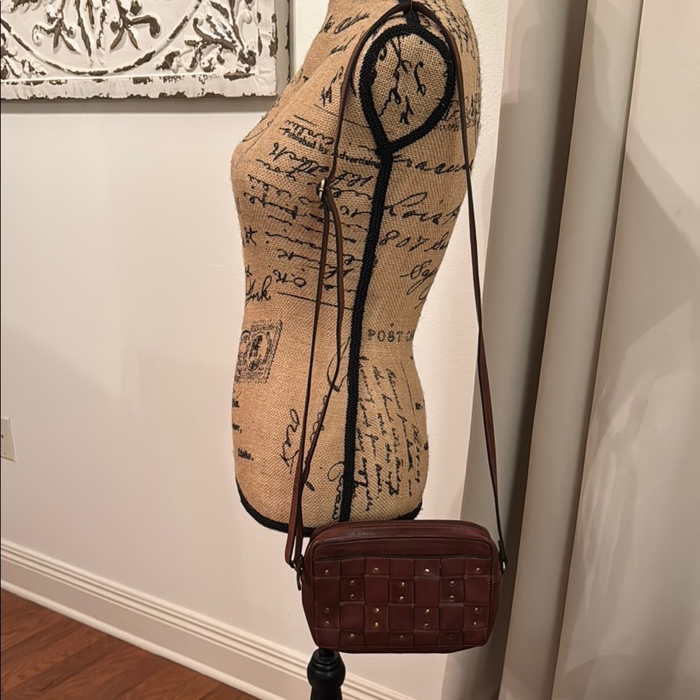 Dark Brown Cordovan Leather Crossbody Bag